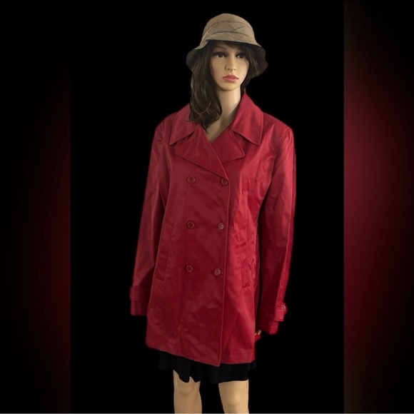 Gap PeaCoat Trench Double Breasted Red Jacket Women’s XL - Picture 1 of 8